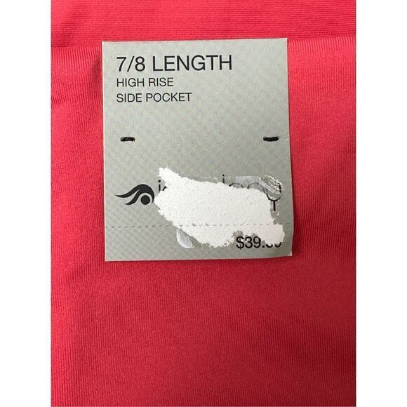 Ideology Women’s High Rise Side Pockets Colorblock 7/8 Leggings Red Pear Size XL - Picture 8 of 11